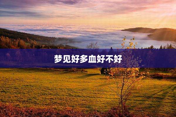 梦见好多血好不好
