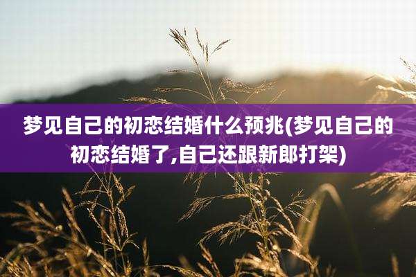 梦见自己的初恋结婚什么预兆(梦见自己的初恋结婚了,自己还跟新郎打架)