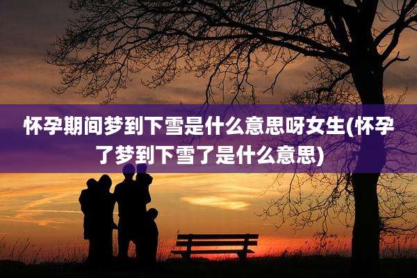 怀孕期间梦到下雪是什么意思呀女生(怀孕了梦到下雪了是什么意思)