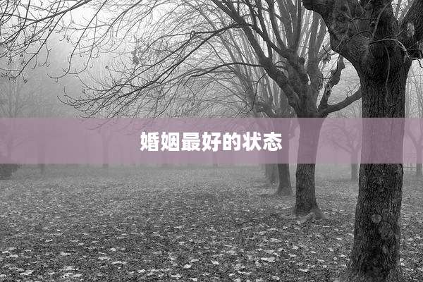 婚姻最好的状态