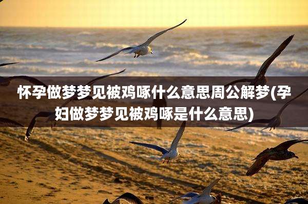 怀孕做梦梦见被鸡啄什么意思周公解梦(孕妇做梦梦见被鸡啄是什么意思)
