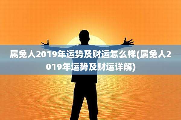 属兔人2019年运势及财运怎么样(属兔人2019年运势及财运详解)