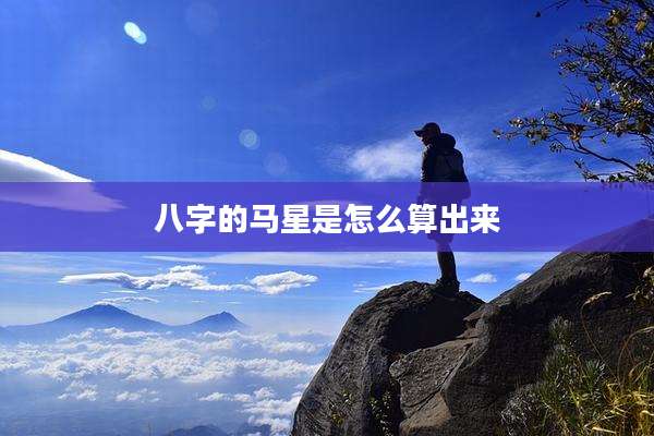 八字的马星是怎么算出来