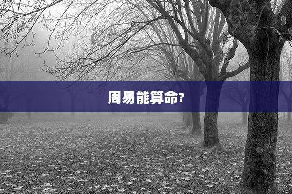 周易能算命?