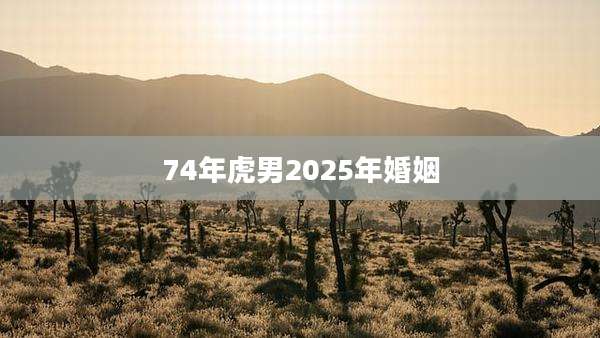 74年虎男2025年婚姻