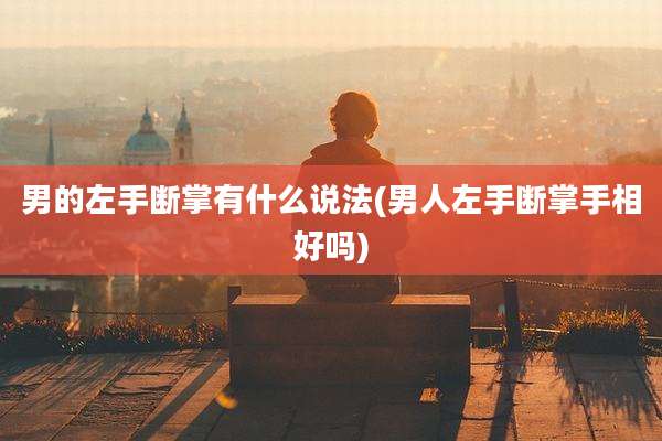 男的左手断掌有什么说法(男人左手断掌手相好吗)