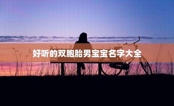 好听的双胞胎男宝宝名字大全