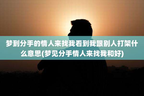 梦到分手的情人来找我看到我跟别人打架什么意思(梦见分手情人来找我和好)