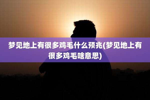 梦见地上有很多鸡毛什么预兆(梦见地上有很多鸡毛啥意思)