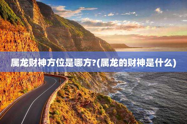属龙财神方位是哪方?(属龙的财神是什么)
