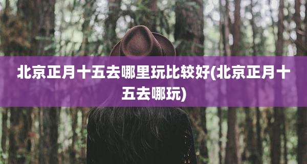 北京正月十五去哪里玩比较好(北京正月十五去哪玩)