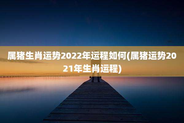 属猪生肖运势2022年运程如何(属猪运势2021年生肖运程)