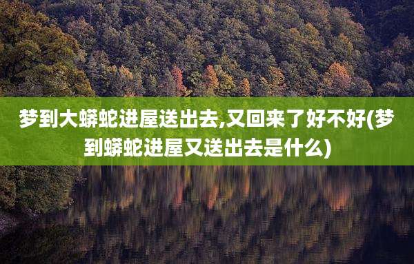 梦到大蟒蛇进屋送出去,又回来了好不好(梦到蟒蛇进屋又送出去是什么)