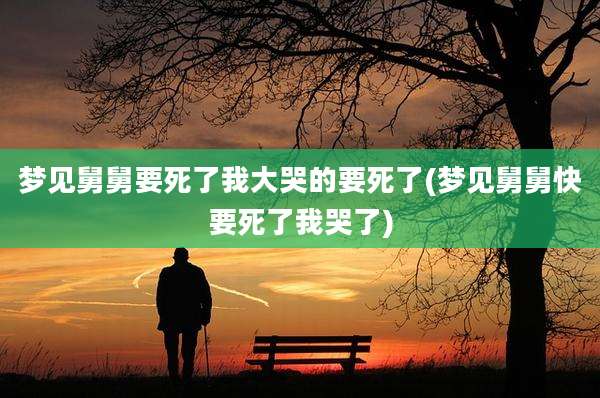梦见舅舅要死了我大哭的要死了(梦见舅舅快要死了我哭了)