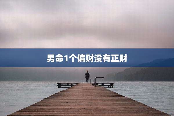 男命1个偏财没有正财