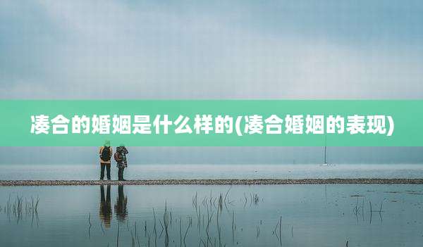 凑合的婚姻是什么样的(凑合婚姻的表现)