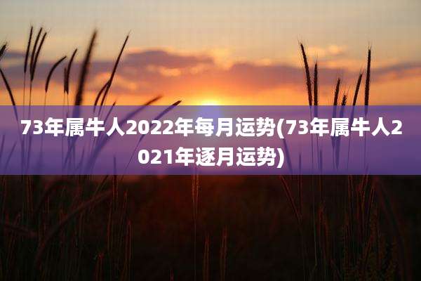 73年属牛人2022年每月运势(73年属牛人2021年逐月运势)
