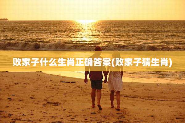 败家子什么生肖正确答案(败家子猜生肖)