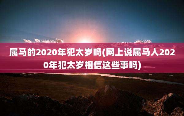 属马的2020年犯太岁吗(网上说属马人2020年犯太岁相信这些事吗)