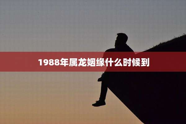 1988年属龙姻缘什么时候到