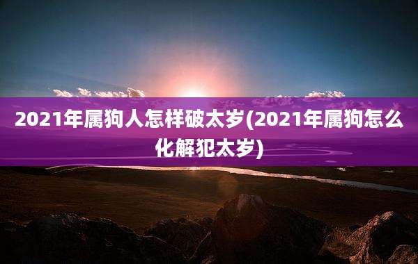 2021年属狗人怎样破太岁(2021年属狗怎么化解犯太岁)