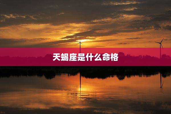 天蝎座是什么命格