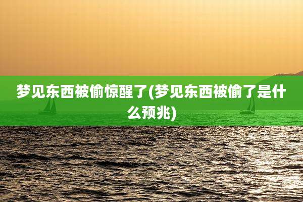 梦见东西被偷惊醒了(梦见东西被偷了是什么预兆)