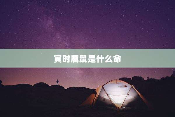 寅时属鼠是什么命