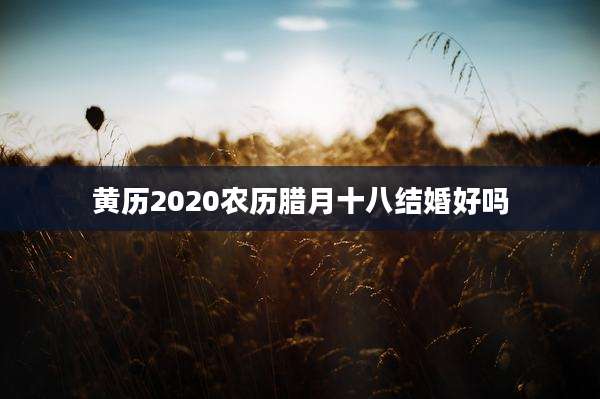 黄历2020农历腊月十八结婚好吗