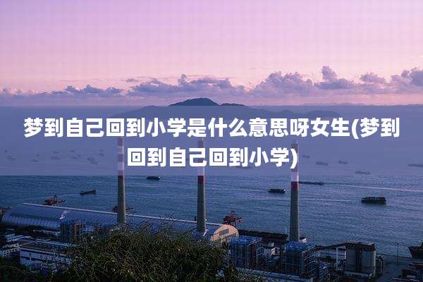 梦到自己回到小学是什么意思呀女生(梦到回到自己回到小学)