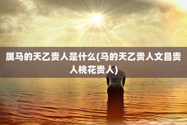 属马的天乙贵人是什么(马的天乙贵人文昌贵人桃花贵人)
