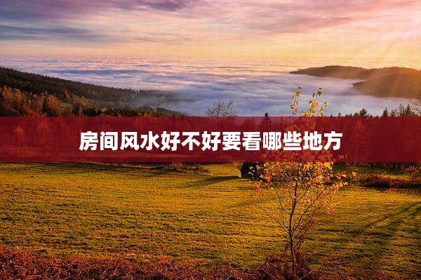 房间风水好不好要看哪些地方