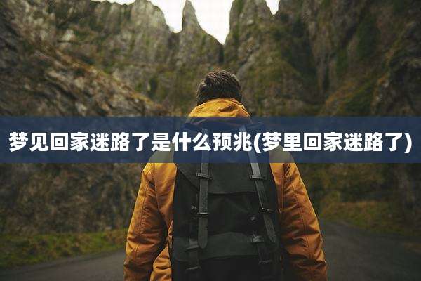 梦见回家迷路了是什么预兆(梦里回家迷路了)