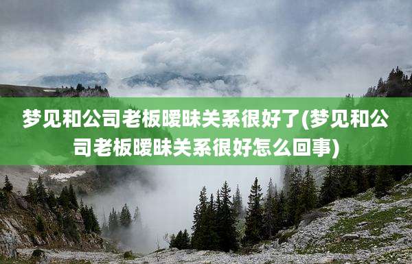梦见和公司老板暧昧关系很好了(梦见和公司老板暧昧关系很好怎么回事)