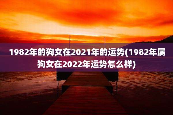 1982年的狗女在2021年的运势(1982年属狗女在2022年运势怎么样)