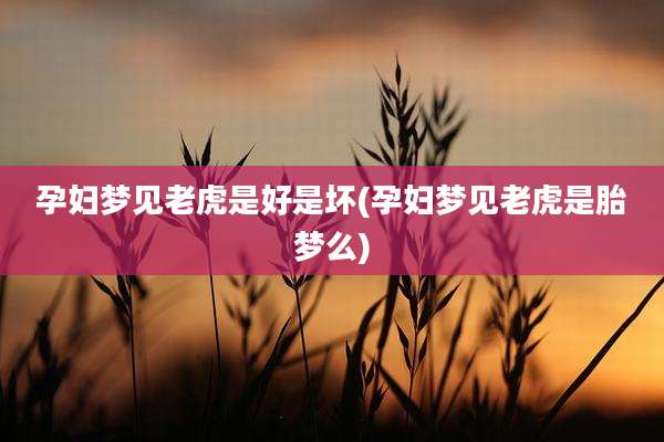 孕妇梦见老虎是好是坏(孕妇梦见老虎是胎梦么)