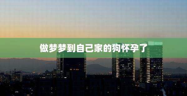 做梦梦到自己家的狗怀孕了