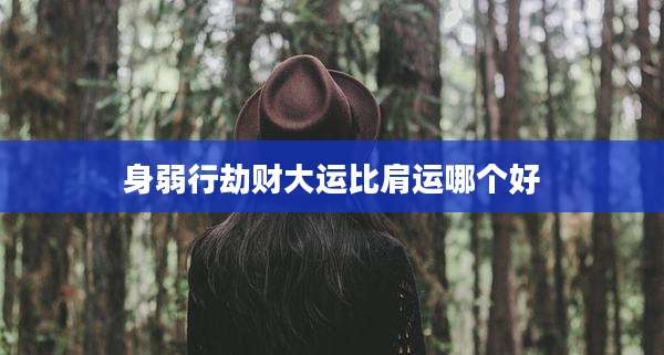 身弱行劫财大运比肩运哪个好
