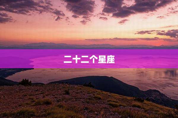 二十二个星座