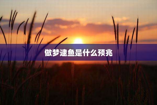 做梦逮鱼是什么预兆