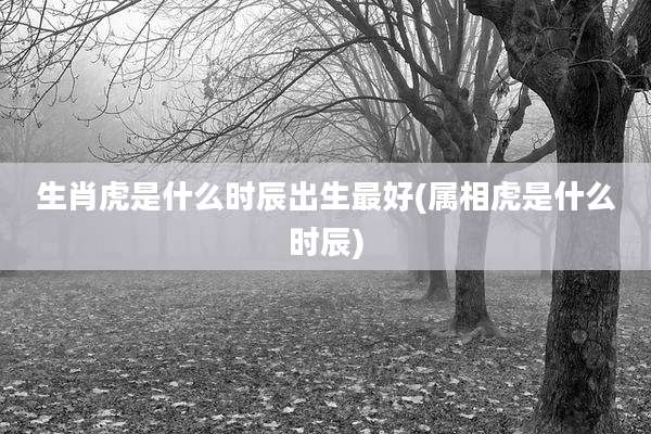 生肖虎是什么时辰出生最好(属相虎是什么时辰)