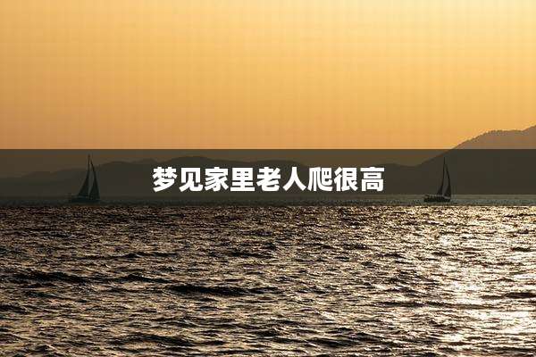 梦见家里老人爬很高