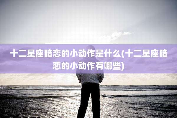 十二星座暗恋的小动作是什么(十二星座暗恋的小动作有哪些)