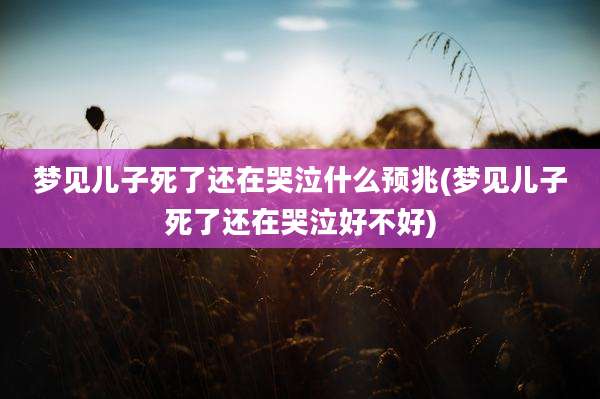 梦见儿子死了还在哭泣什么预兆(梦见儿子死了还在哭泣好不好)