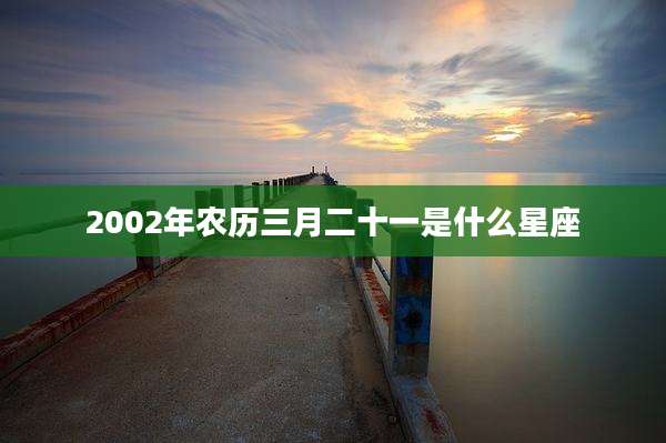 2002年农历三月二十一是什么星座