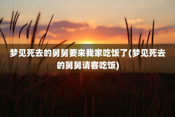 梦见死去的舅舅要来我家吃饭了(梦见死去的舅舅请客吃饭)