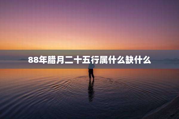 88年腊月二十五行属什么缺什么