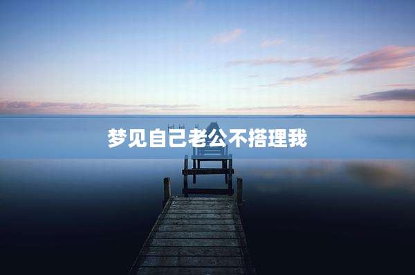 梦见自己老公不搭理我