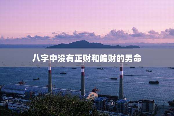 八字中没有正财和偏财的男命