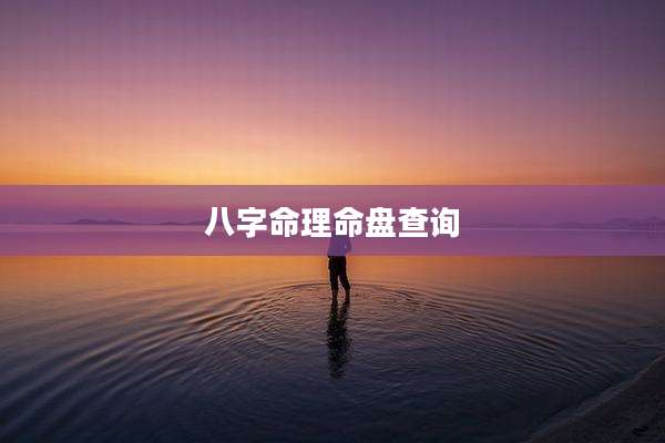 八字命理命盘查询